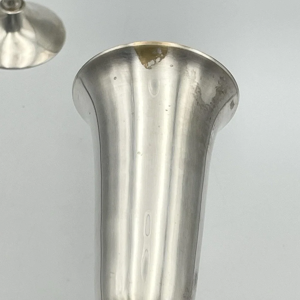 Vintage 1970s International Silver Co 745 Silver Plated Champagne Flutes Pair